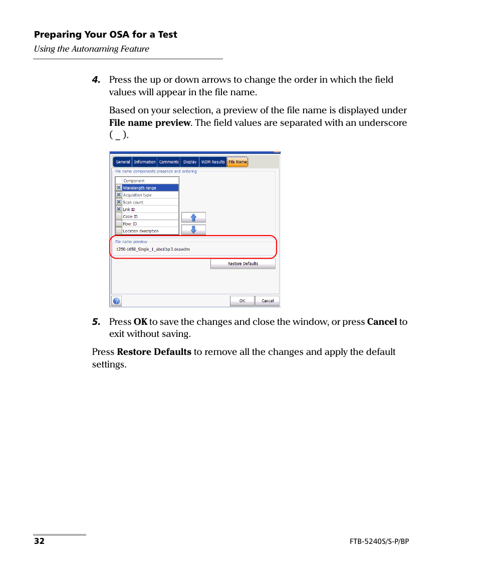 EXFO FTB -5240S/5240BP Optical Spectrum Analyzer User Manual | Page 38 / 638