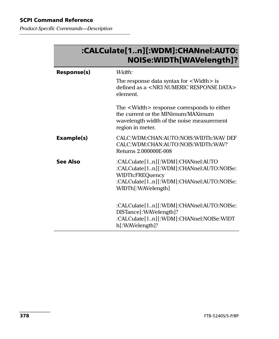 EXFO FTB -5240S/5240BP Optical Spectrum Analyzer User Manual | Page 384 / 638