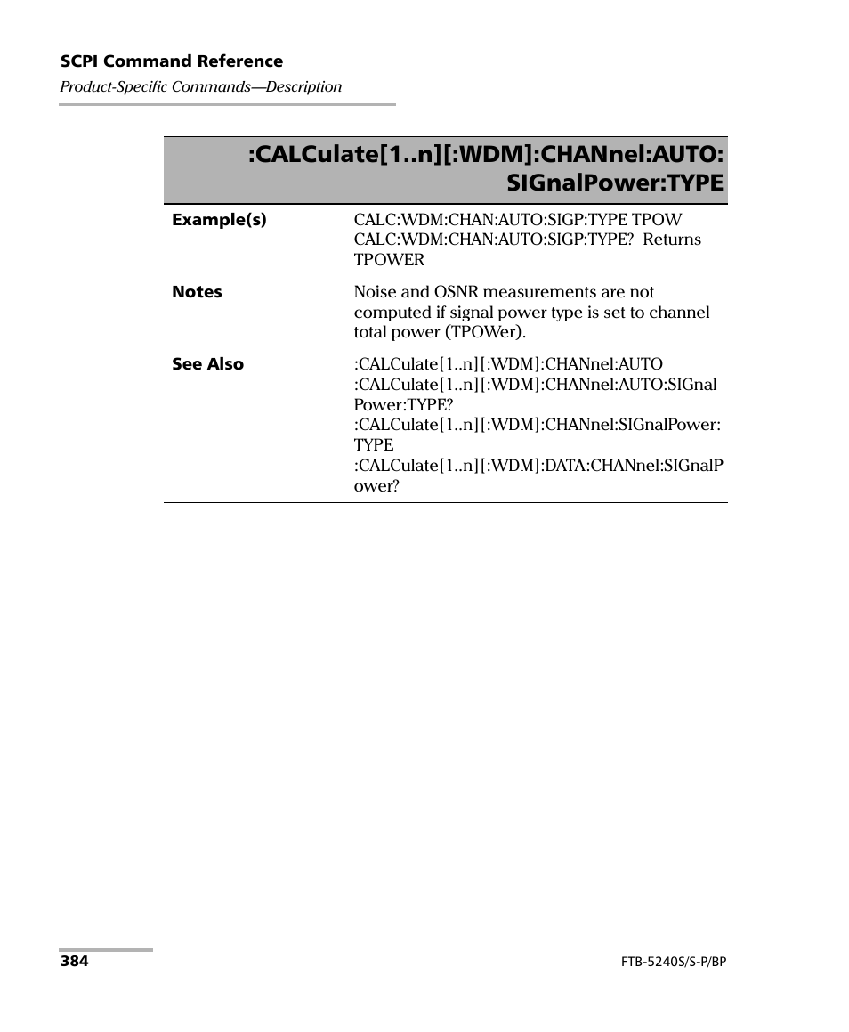 EXFO FTB -5240S/5240BP Optical Spectrum Analyzer User Manual | Page 390 / 638