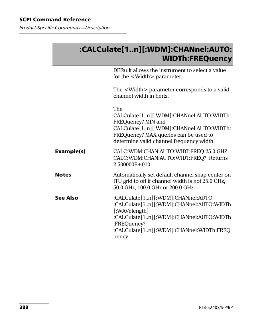 EXFO FTB -5240S/5240BP Optical Spectrum Analyzer User Manual | Page 394 / 638