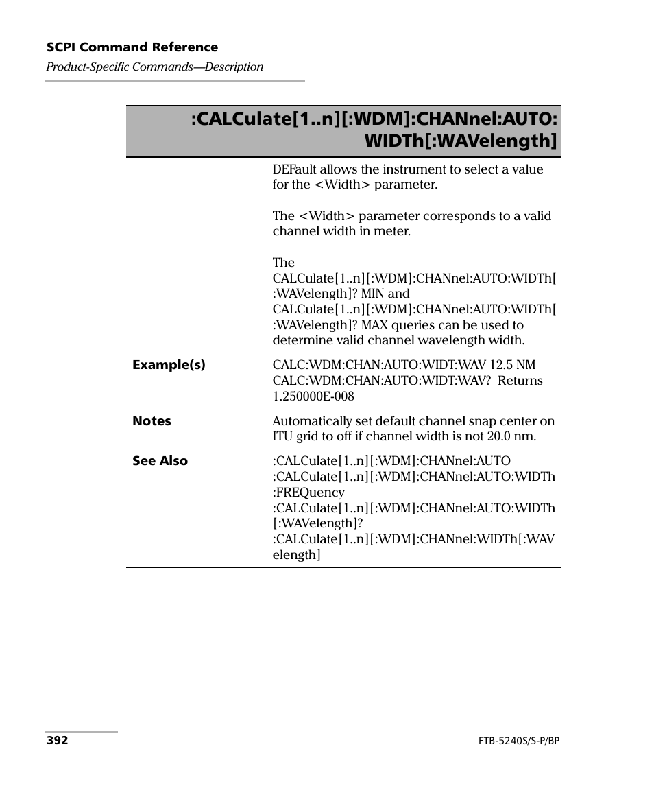 EXFO FTB -5240S/5240BP Optical Spectrum Analyzer User Manual | Page 398 / 638