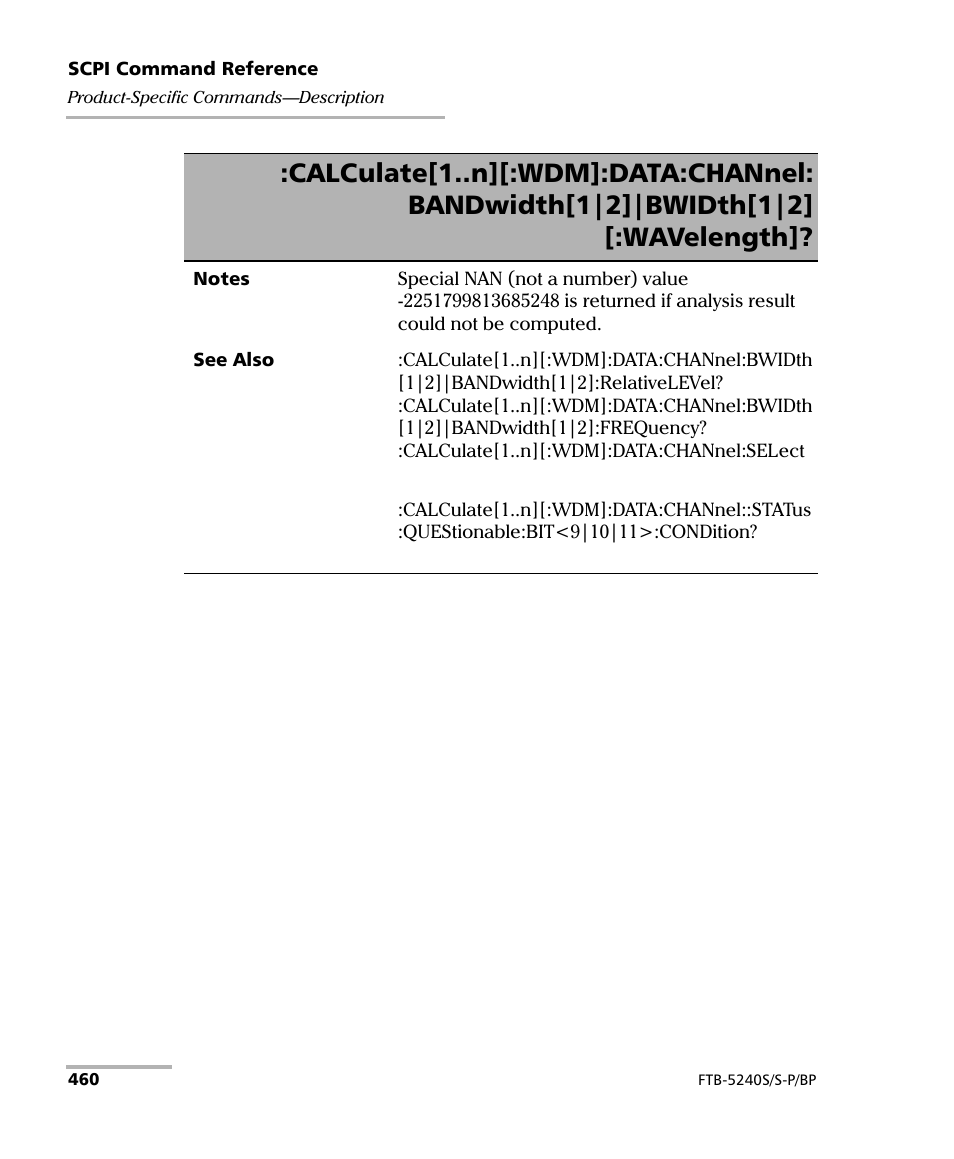 EXFO FTB -5240S/5240BP Optical Spectrum Analyzer User Manual | Page 466 / 638