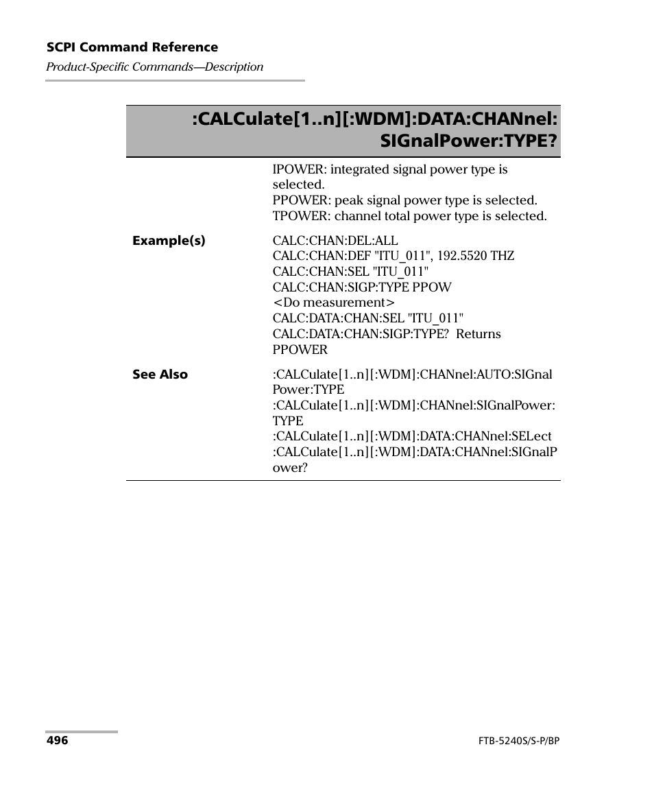 EXFO FTB -5240S/5240BP Optical Spectrum Analyzer User Manual | Page 502 / 638