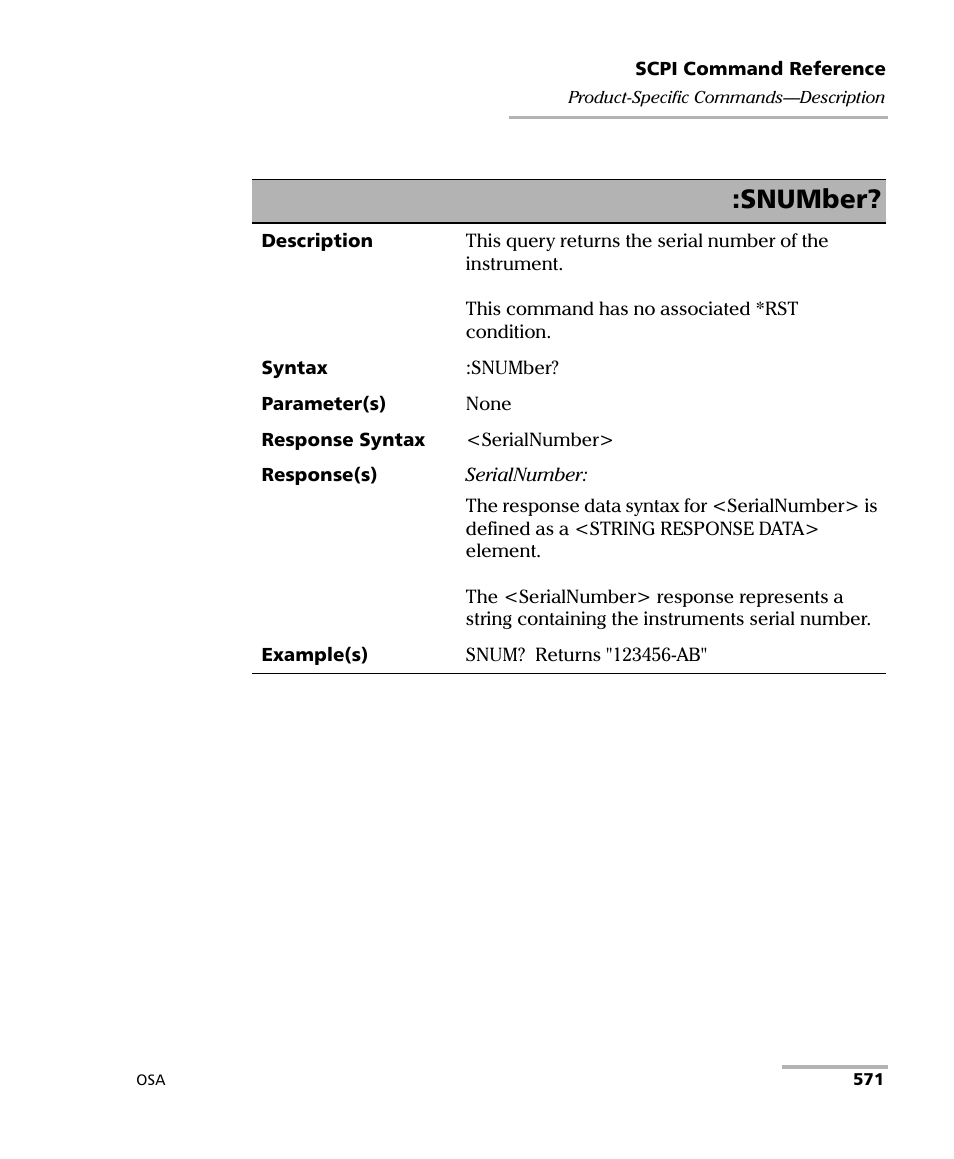 Snumber | EXFO FTB -5240S/5240BP Optical Spectrum Analyzer User Manual | Page 577 / 638