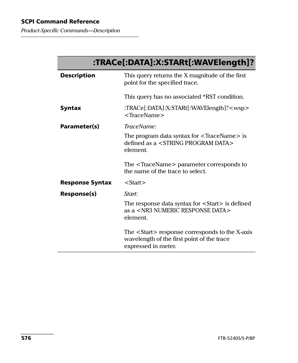 Trace[:data]:x:start[:wavelength | EXFO FTB -5240S/5240BP Optical Spectrum Analyzer User Manual | Page 582 / 638
