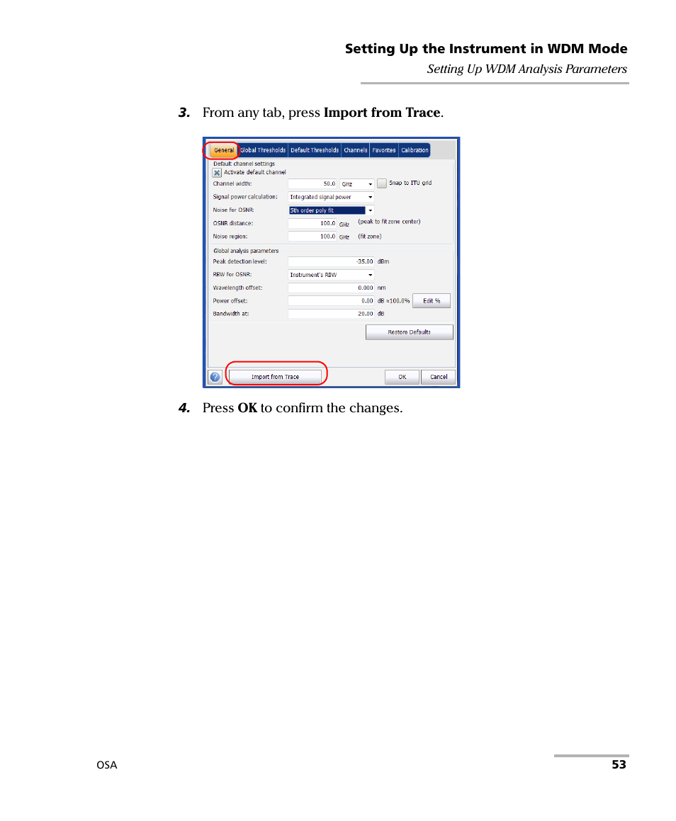 EXFO FTB -5240S/5240BP Optical Spectrum Analyzer User Manual | Page 59 / 638