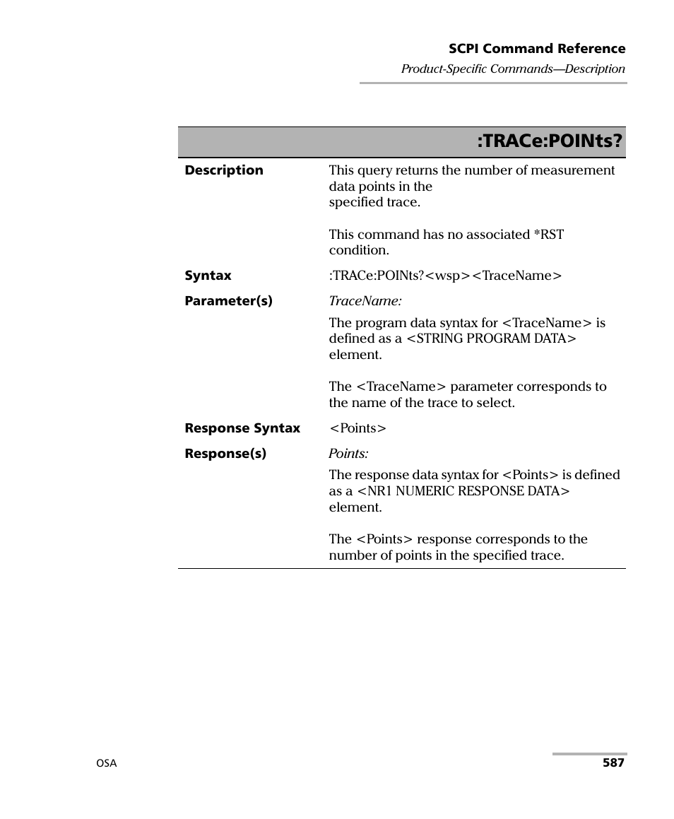 Trace:points | EXFO FTB -5240S/5240BP Optical Spectrum Analyzer User Manual | Page 593 / 638