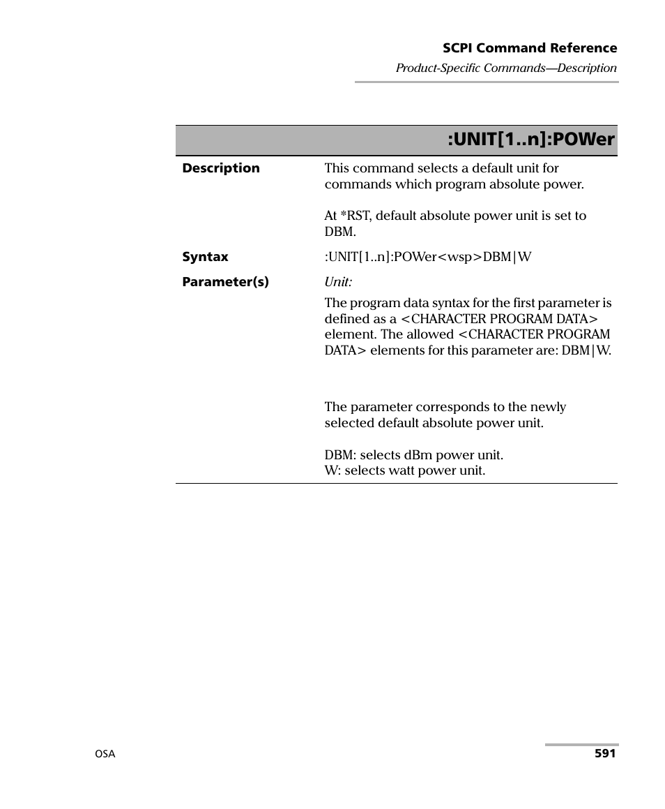Unit[1..n]:power | EXFO FTB -5240S/5240BP Optical Spectrum Analyzer User Manual | Page 597 / 638