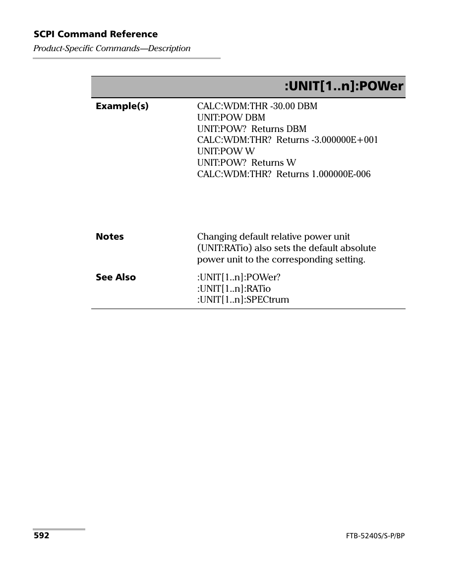 Unit[1..n]:power | EXFO FTB -5240S/5240BP Optical Spectrum Analyzer User Manual | Page 598 / 638