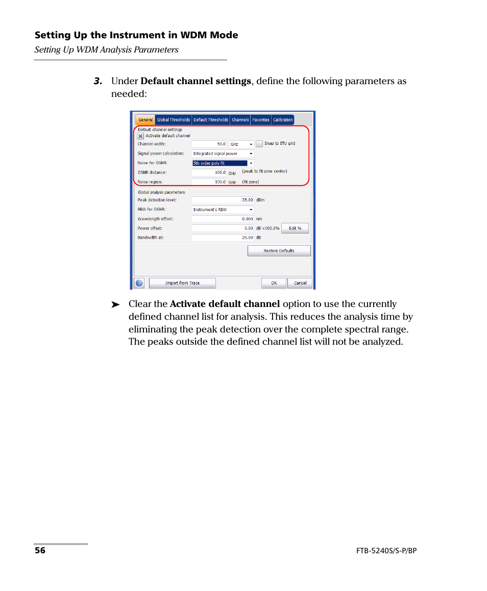 EXFO FTB -5240S/5240BP Optical Spectrum Analyzer User Manual | Page 62 / 638