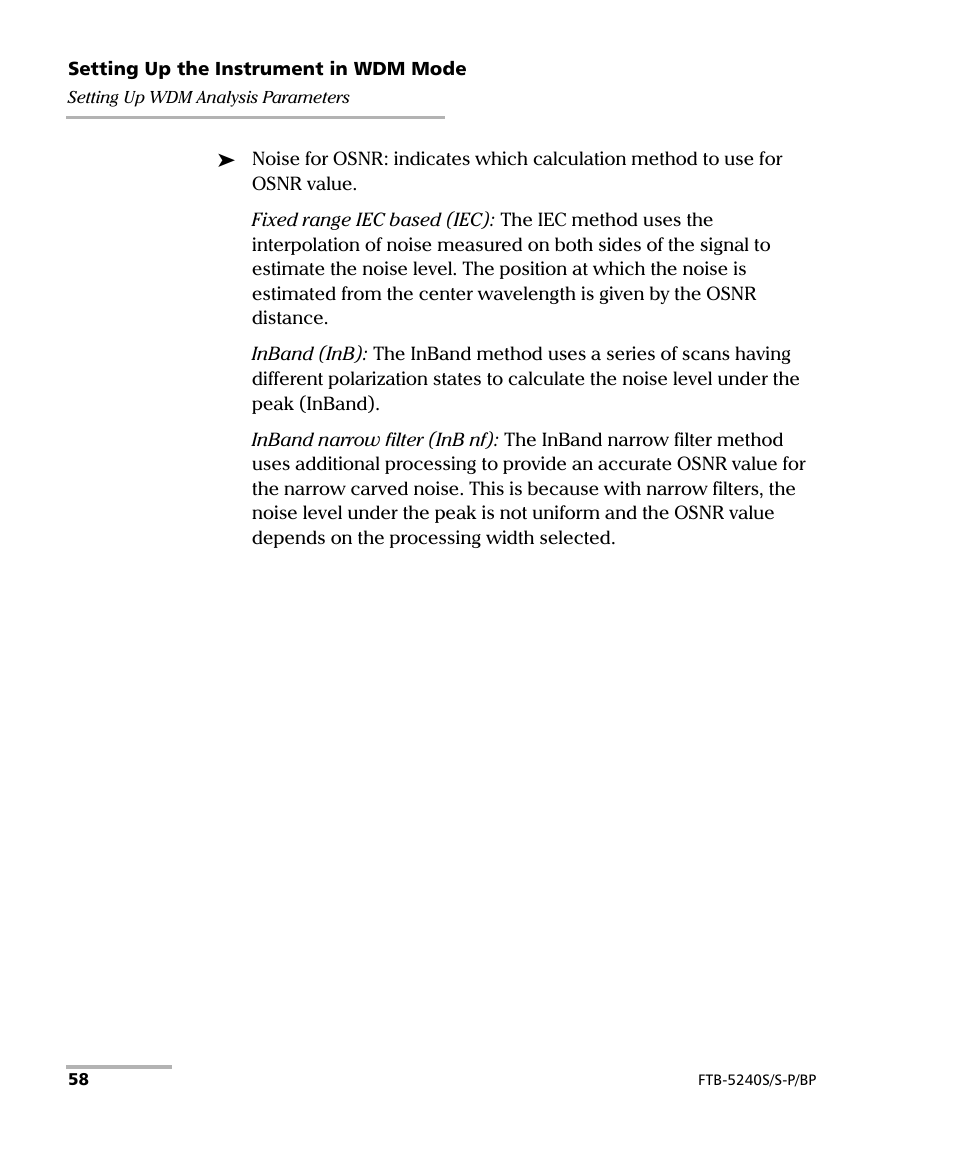 EXFO FTB -5240S/5240BP Optical Spectrum Analyzer User Manual | Page 64 / 638