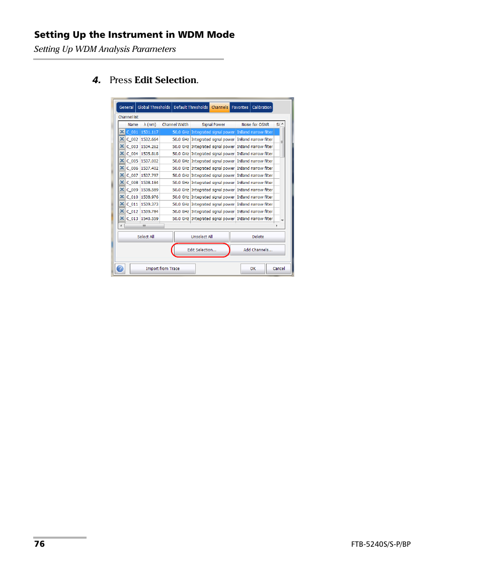 EXFO FTB -5240S/5240BP Optical Spectrum Analyzer User Manual | Page 82 / 638