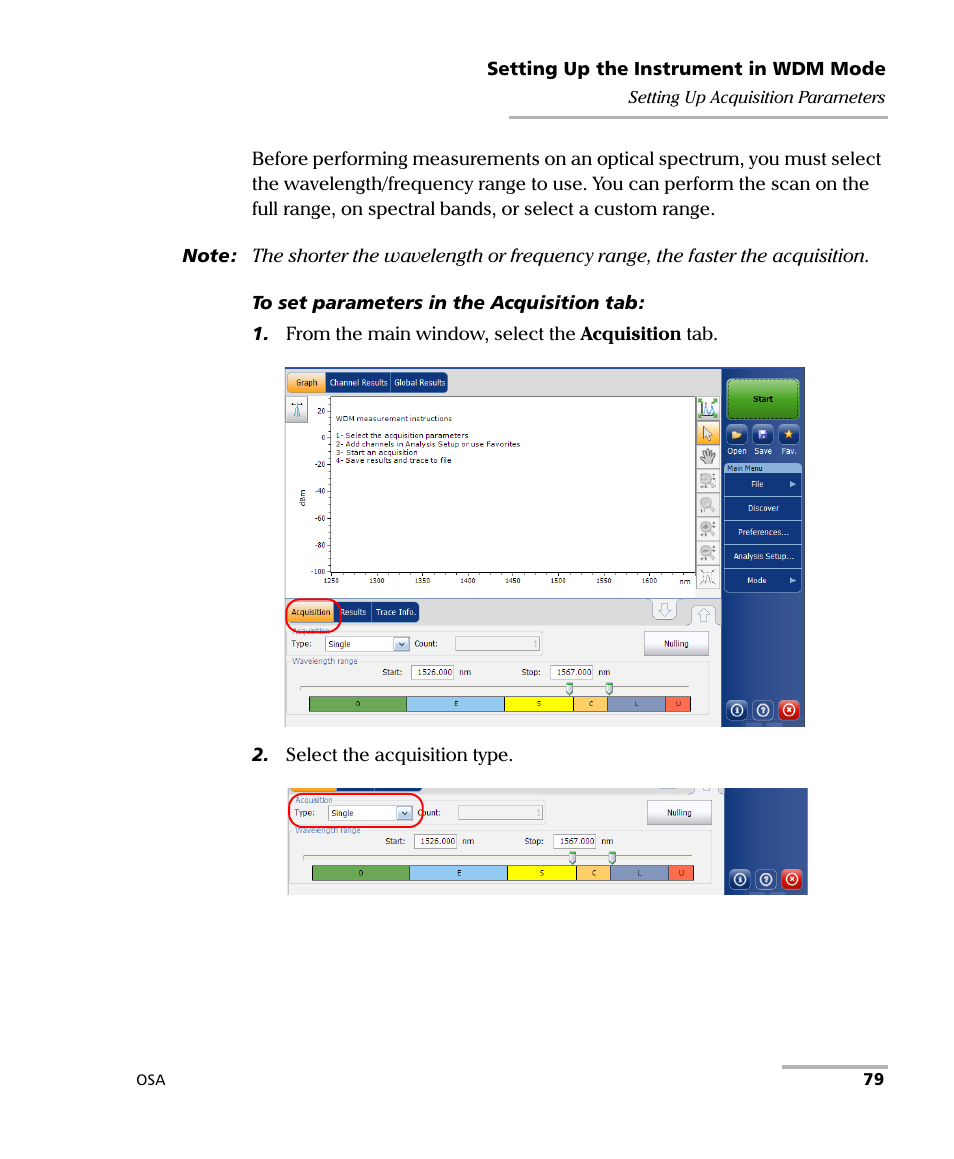 EXFO FTB -5240S/5240BP Optical Spectrum Analyzer User Manual | Page 85 / 638