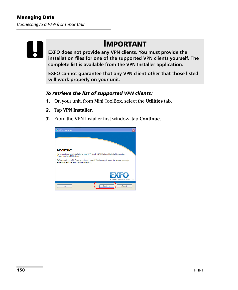 Mportant | EXFO FTB-1 User Manual | Page 160 / 234
