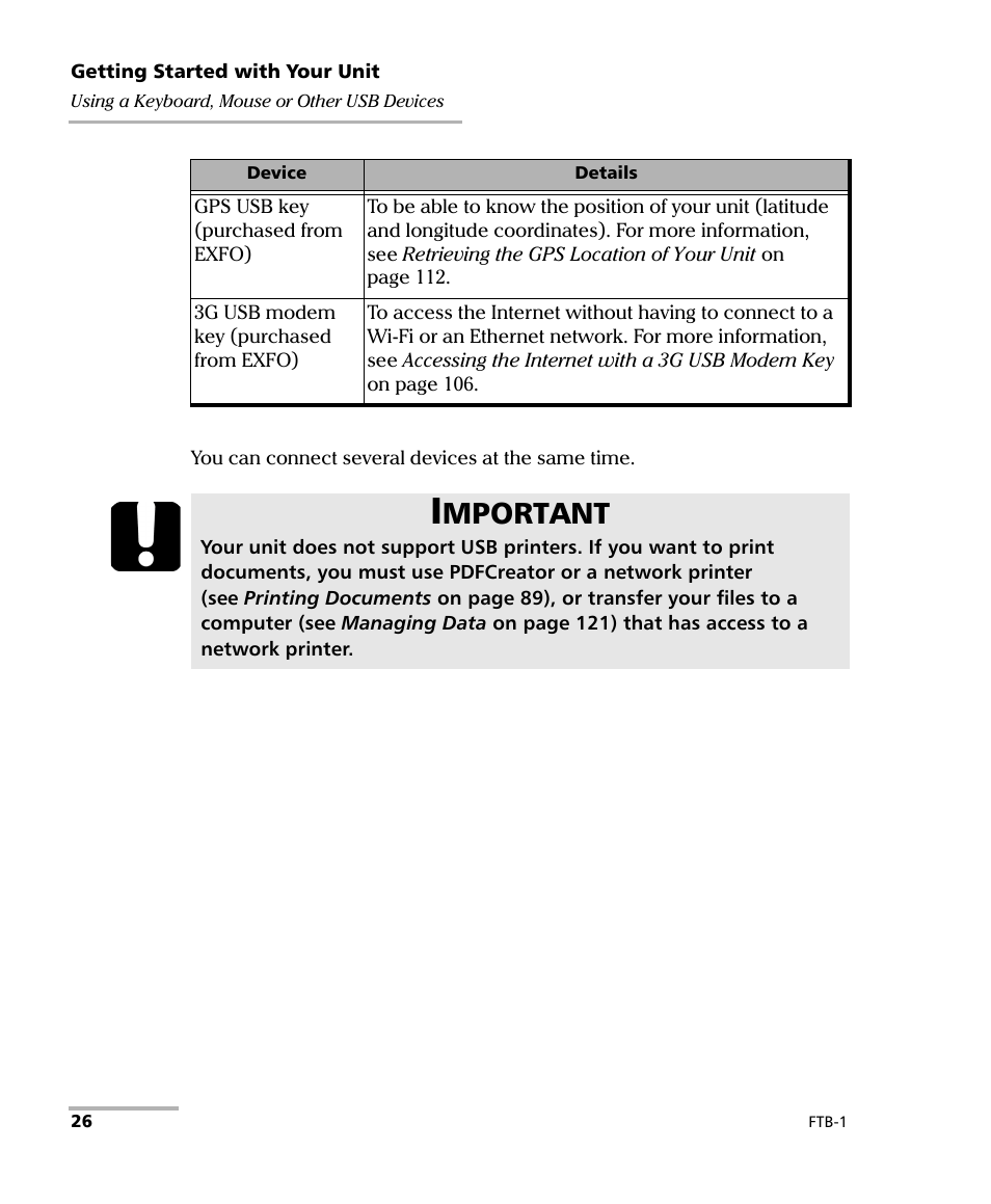 Mportant | EXFO FTB-1 User Manual | Page 36 / 234