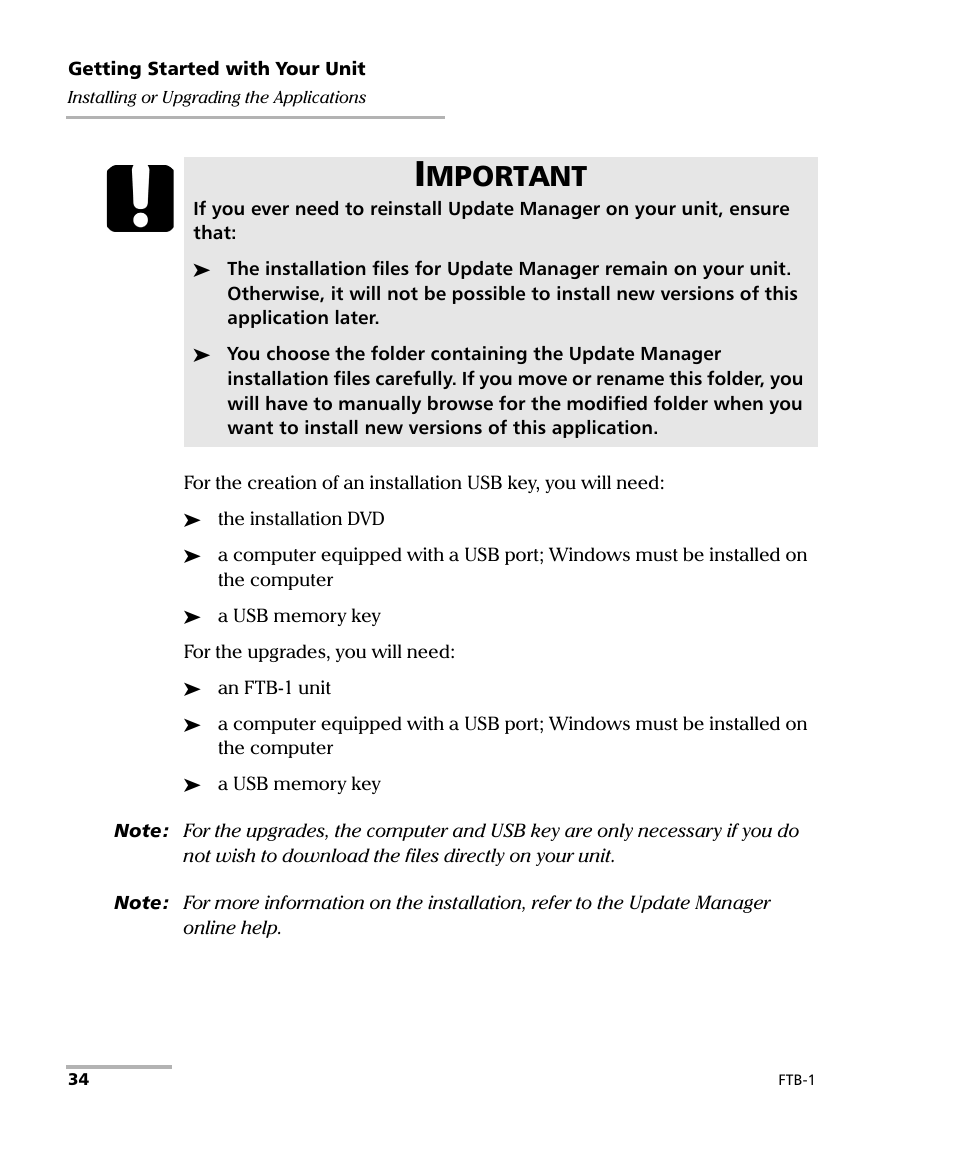 Mportant | EXFO FTB-1 User Manual | Page 44 / 234