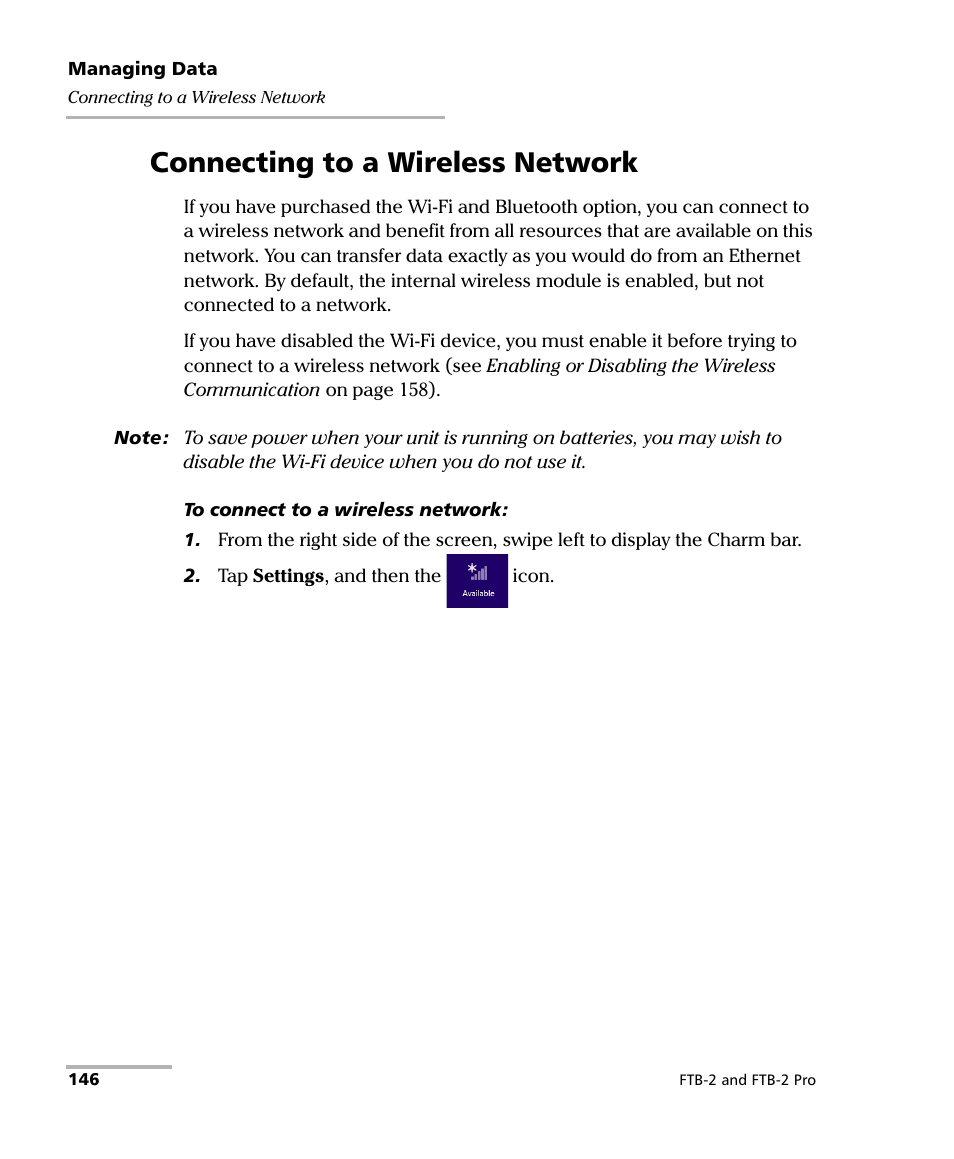 Connecting to a wireless network | EXFO FTB-2 User Manual | Page 156 / 443