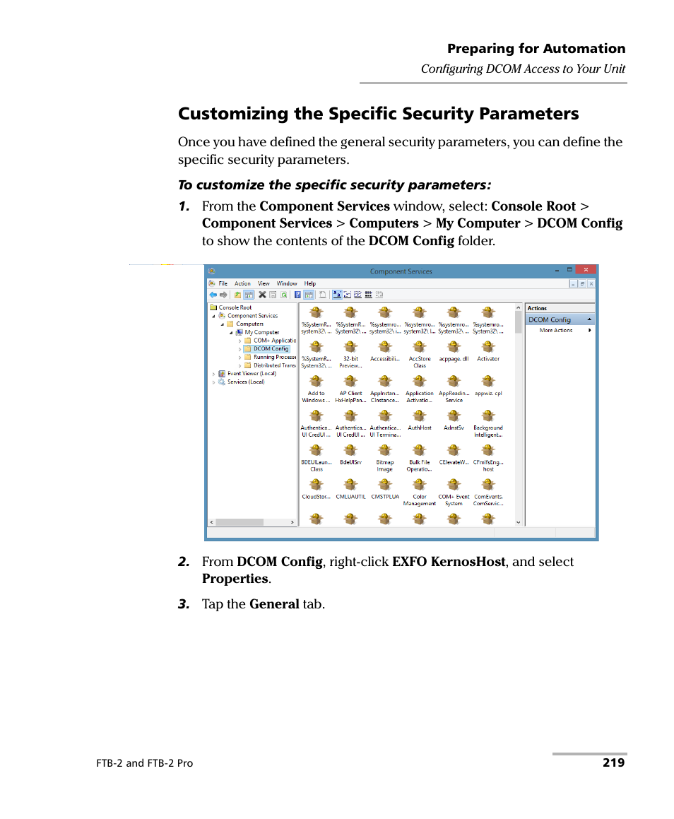 Customizing the specific security parameters | EXFO FTB-2 User Manual | Page 229 / 443