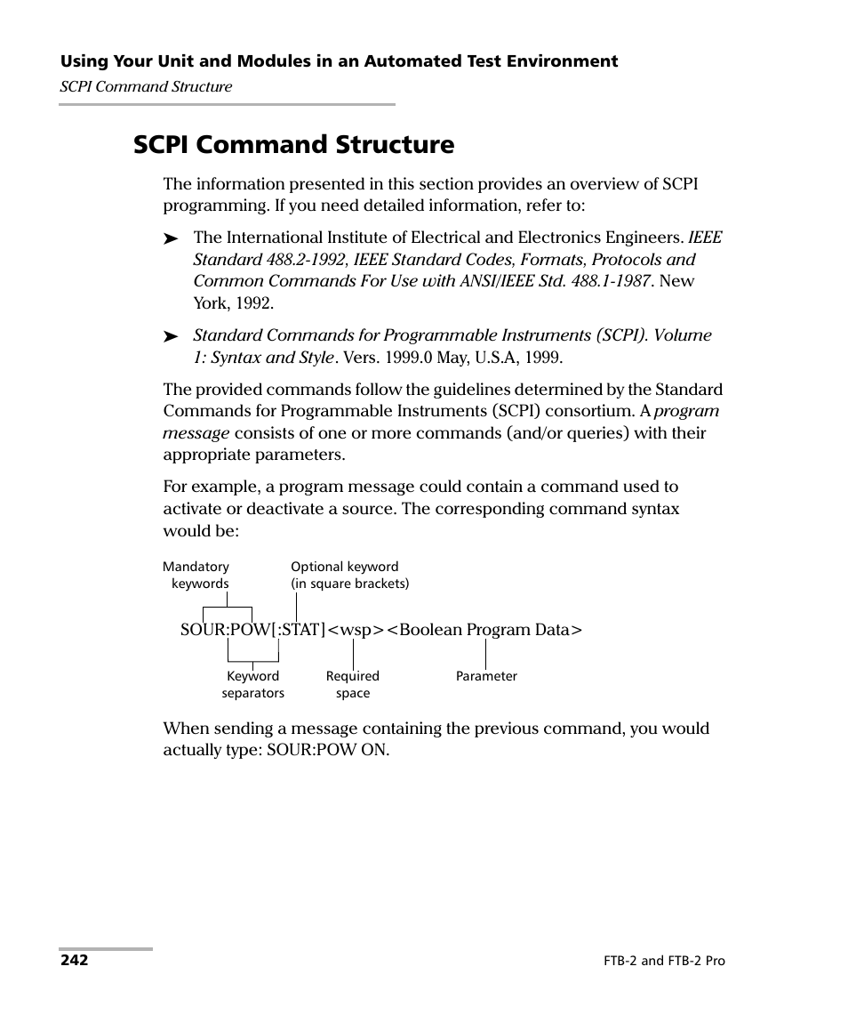 Scpi command structure | EXFO FTB-2 User Manual | Page 252 / 443