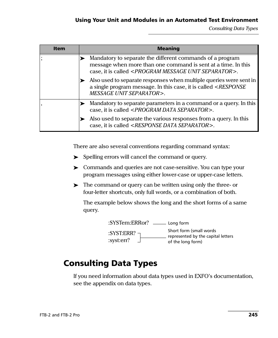 Consulting data types | EXFO FTB-2 User Manual | Page 255 / 443