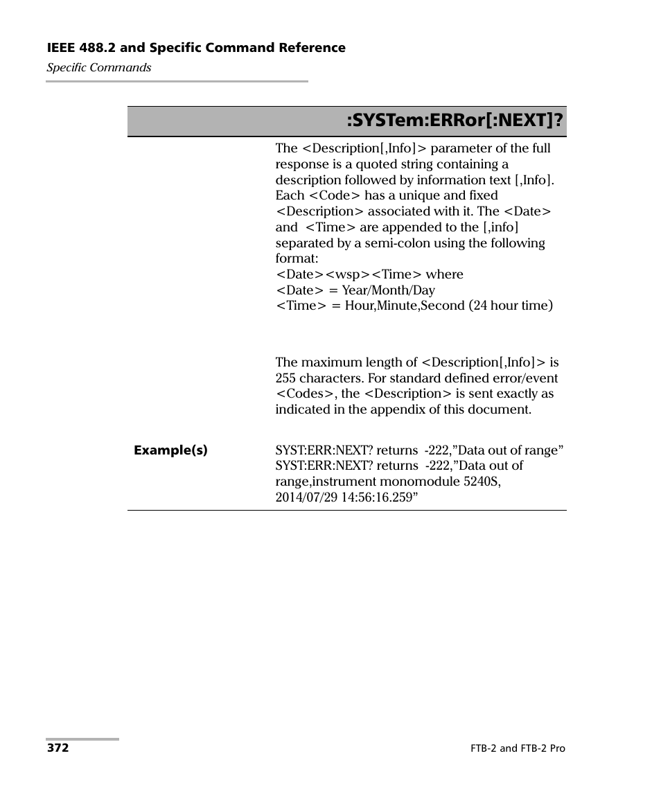 System:error[:next | EXFO FTB-2 User Manual | Page 382 / 443