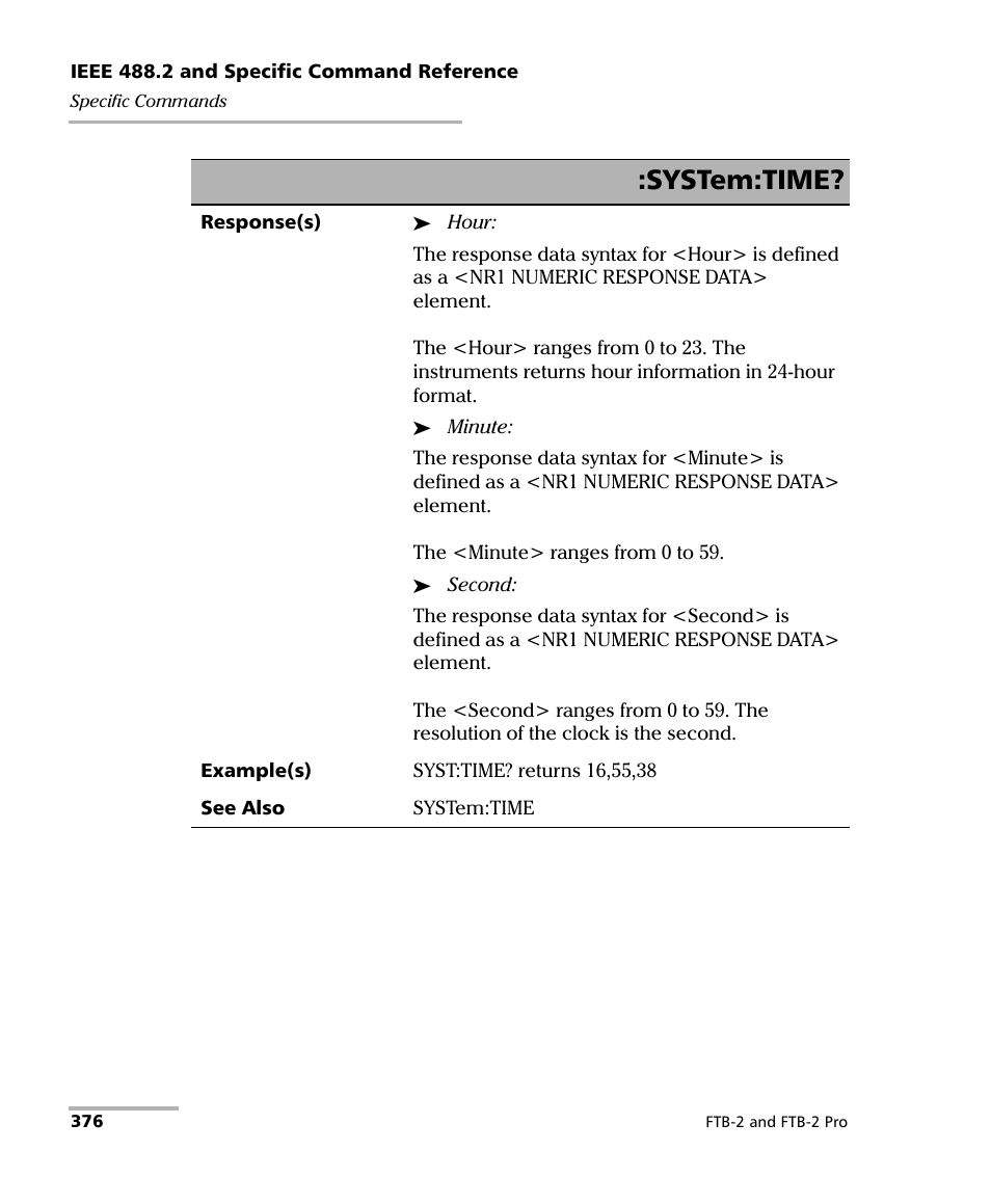 System:time | EXFO FTB-2 User Manual | Page 386 / 443