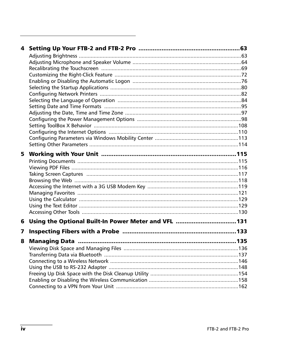 EXFO FTB-2 User Manual | Page 4 / 443