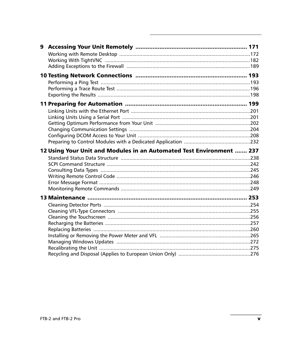 EXFO FTB-2 User Manual | Page 5 / 443