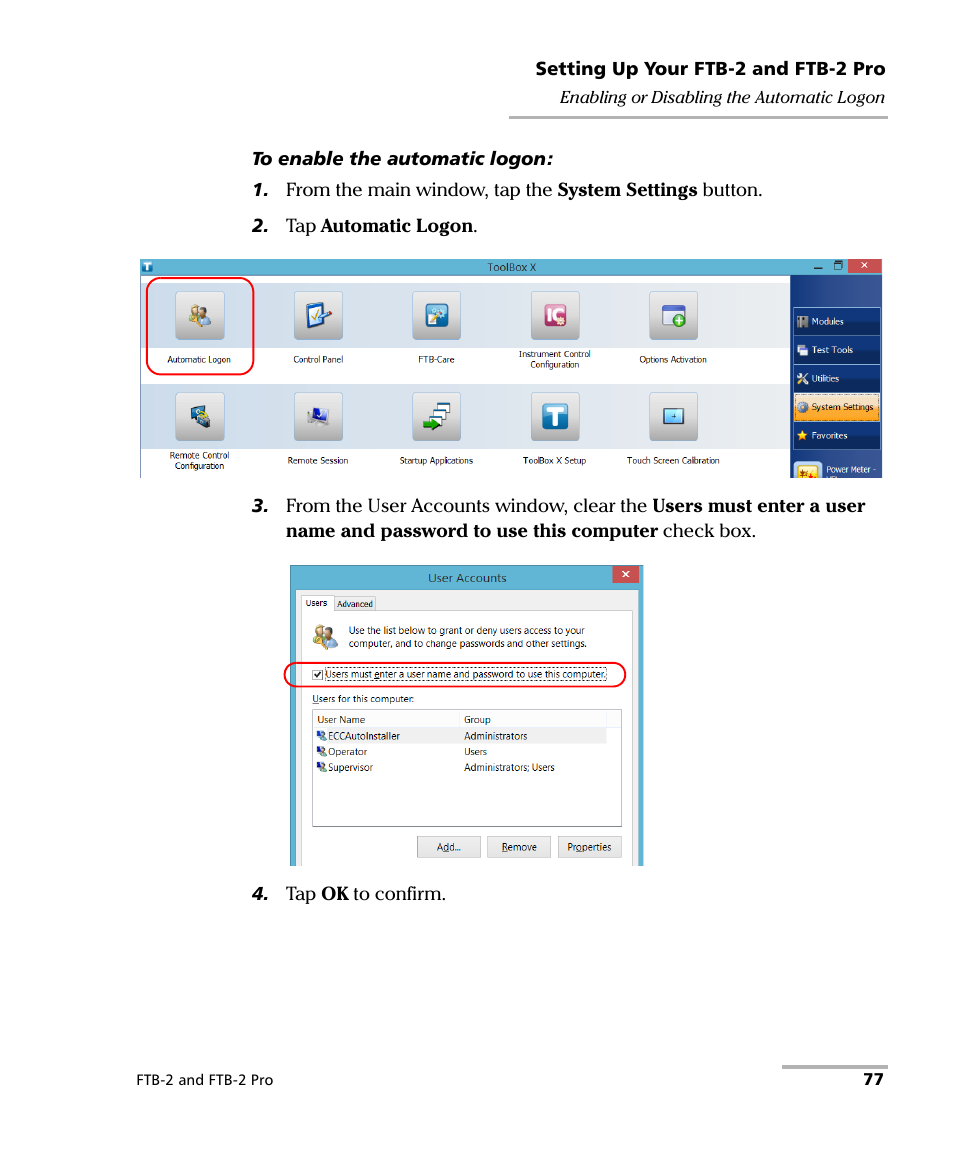 EXFO FTB-2 User Manual | Page 87 / 443