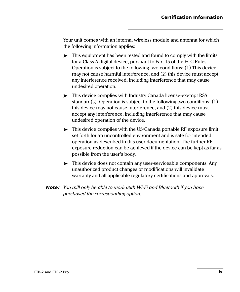 EXFO FTB-2 User Manual | Page 9 / 443