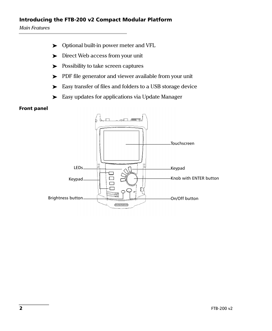 EXFO FTB-200 v2 Compact Modular Platform User Manual | Page 12 / 222