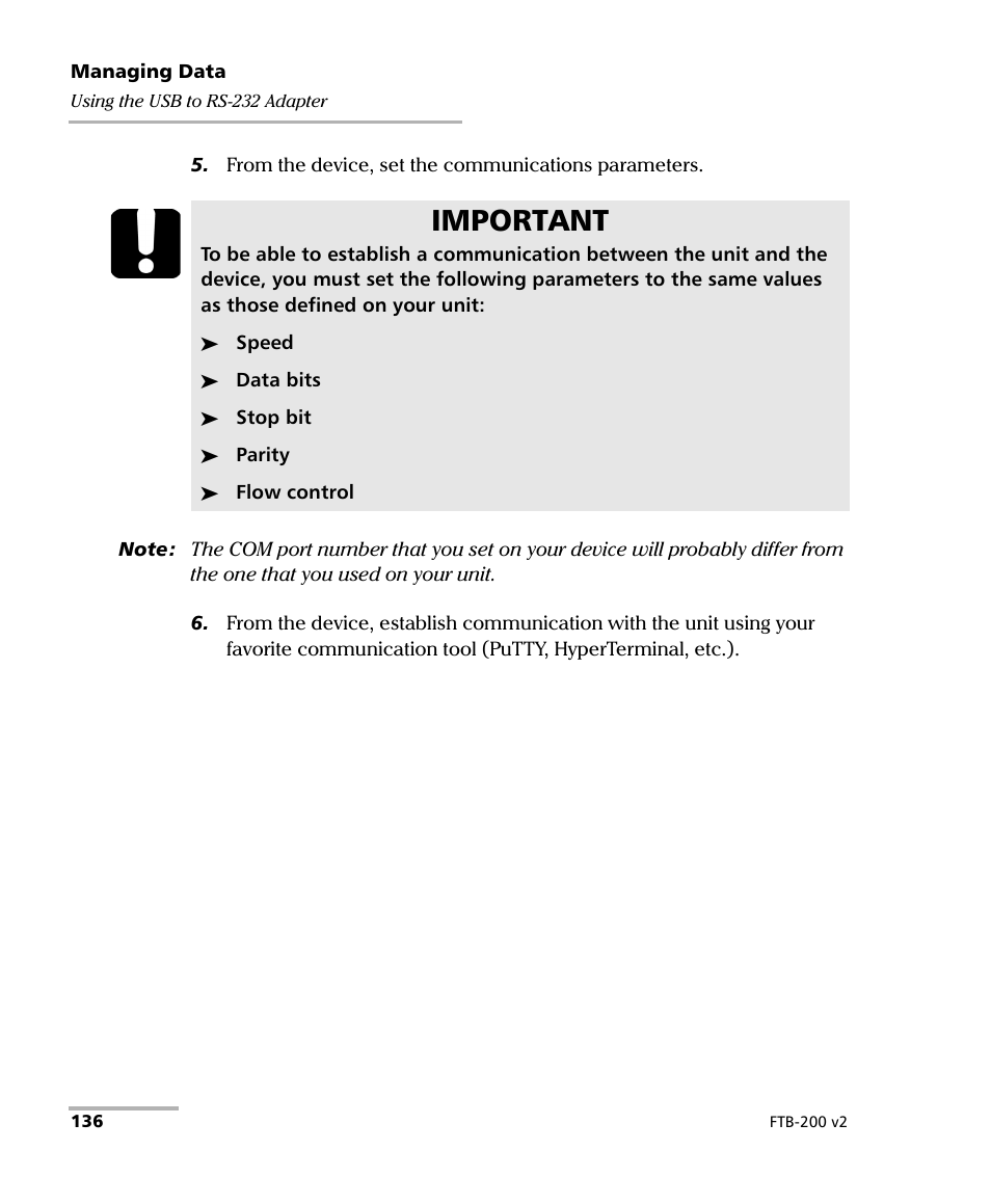 Important | EXFO FTB-200 v2 Compact Modular Platform User Manual | Page 146 / 222