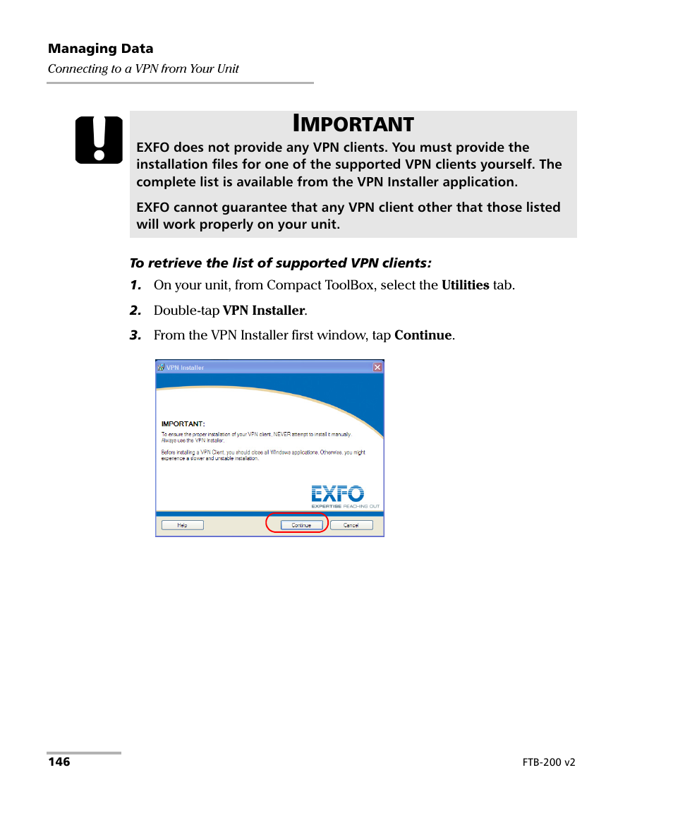 Mportant | EXFO FTB-200 v2 Compact Modular Platform User Manual | Page 156 / 222