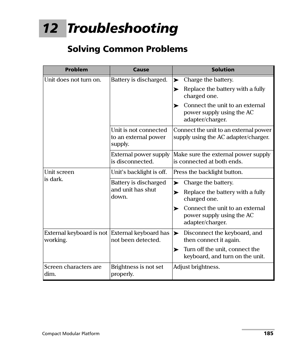 12 troubleshooting, Solving common problems | EXFO FTB-200 v2 Compact Modular Platform User Manual | Page 195 / 222