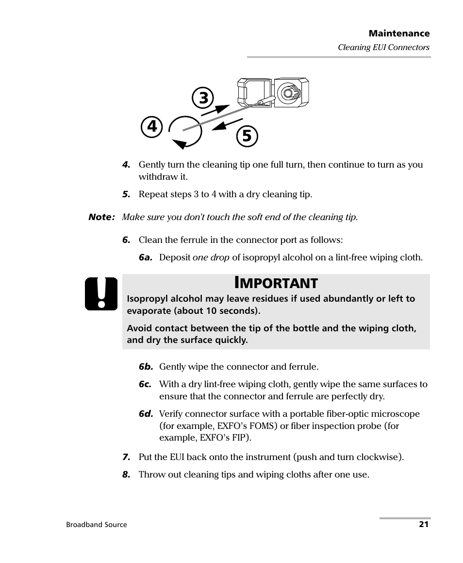 Mportant | EXFO FTB-2200 for FTB-200 v2 User Manual | Page 25 / 41