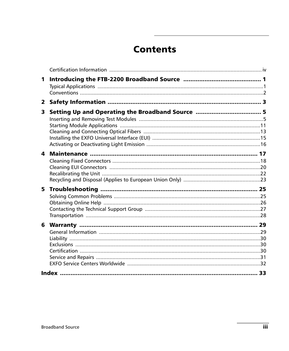 EXFO FTB-2200 for FTB-200 v2 User Manual | Page 3 / 41