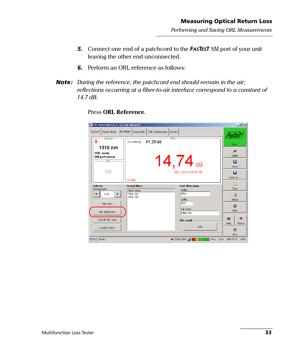 EXFO FTB-3930 MultiTest User Manual | Page 39 / 101