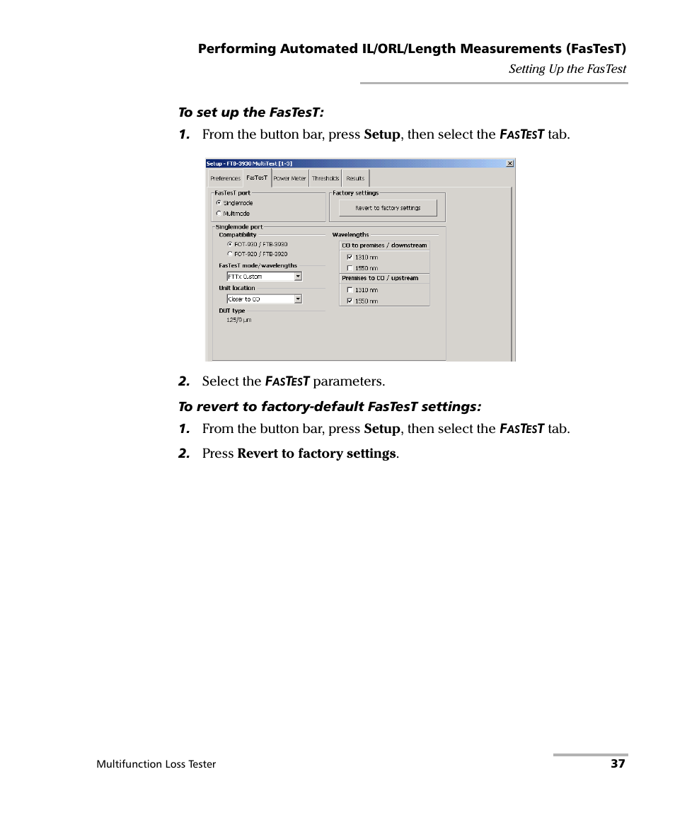 EXFO FTB-3930 MultiTest User Manual | Page 43 / 101