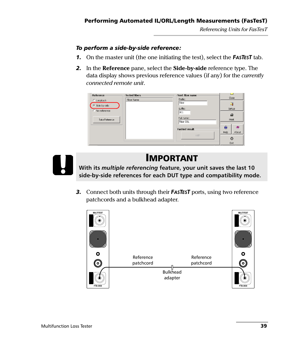 Mportant | EXFO FTB-3930 MultiTest User Manual | Page 45 / 101