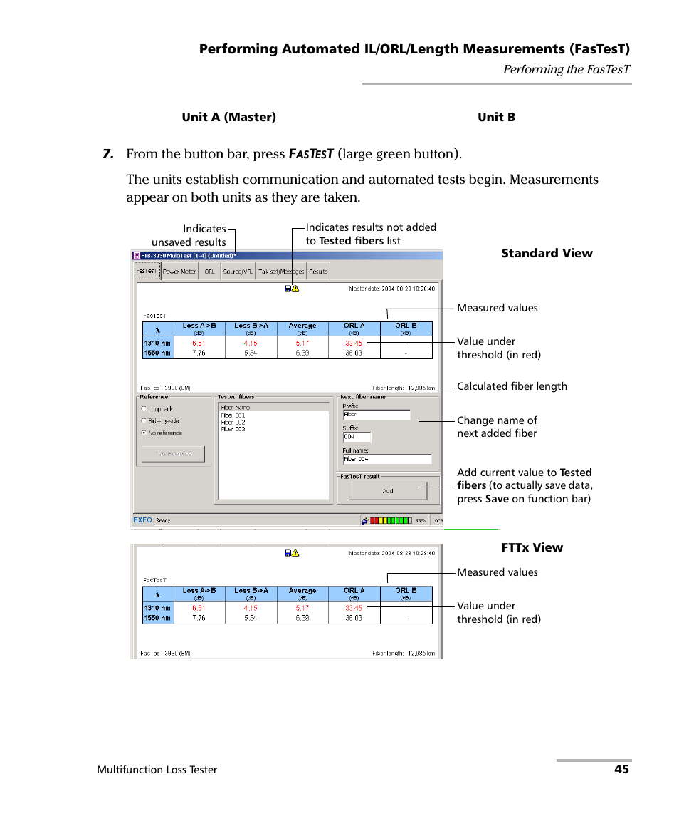 EXFO FTB-3930 MultiTest User Manual | Page 51 / 101