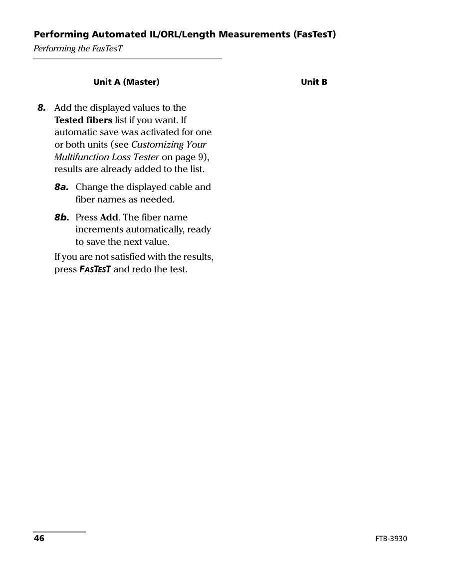 EXFO FTB-3930 MultiTest User Manual | Page 52 / 101