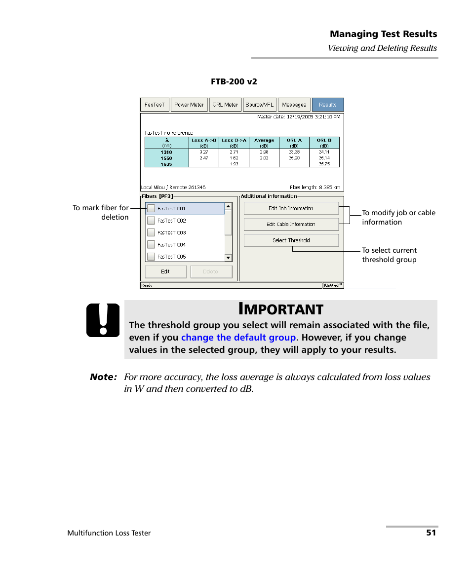 Mportant | EXFO FTB-3930 MultiTest User Manual | Page 57 / 101