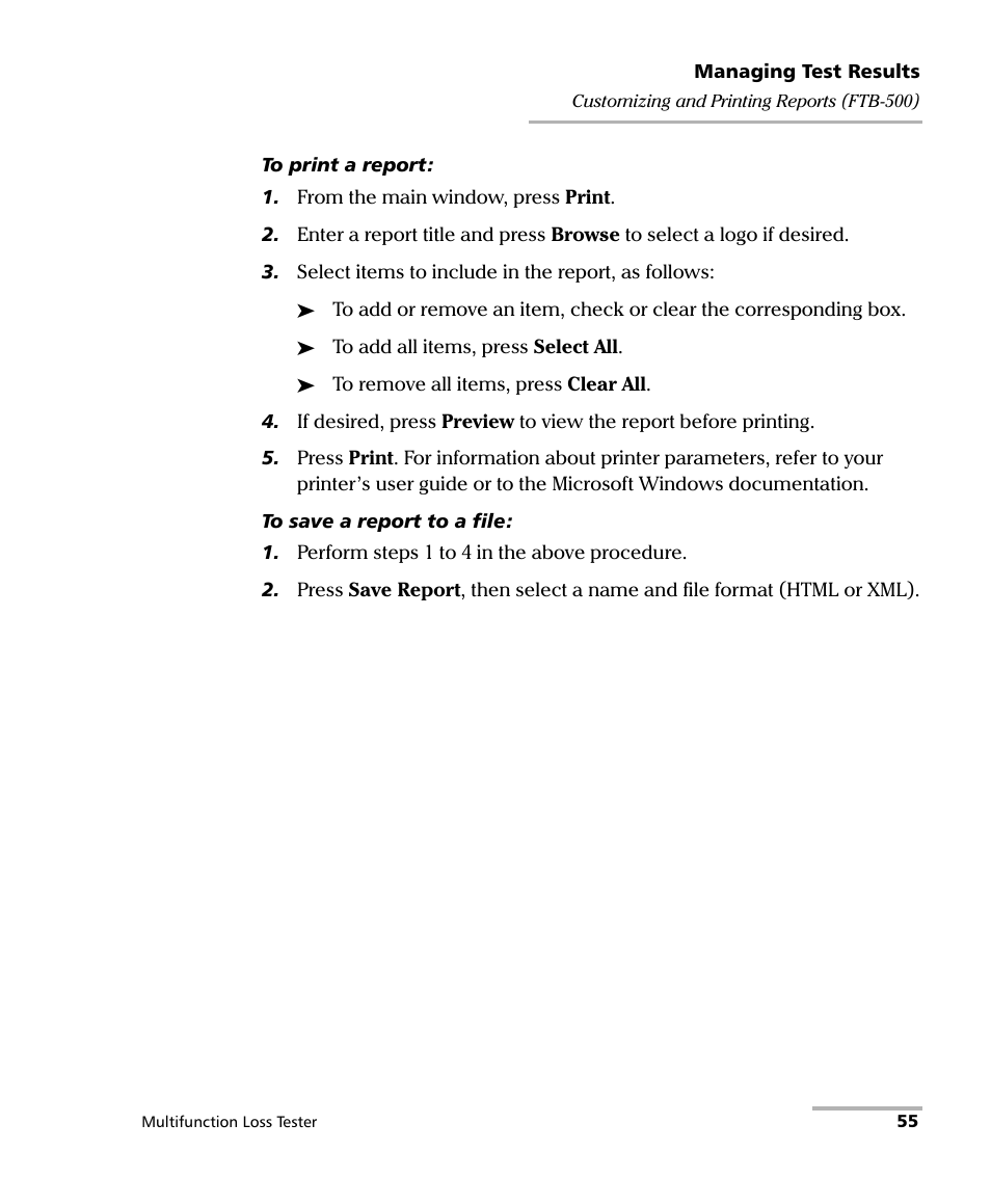 EXFO FTB-3930 MultiTest User Manual | Page 61 / 101