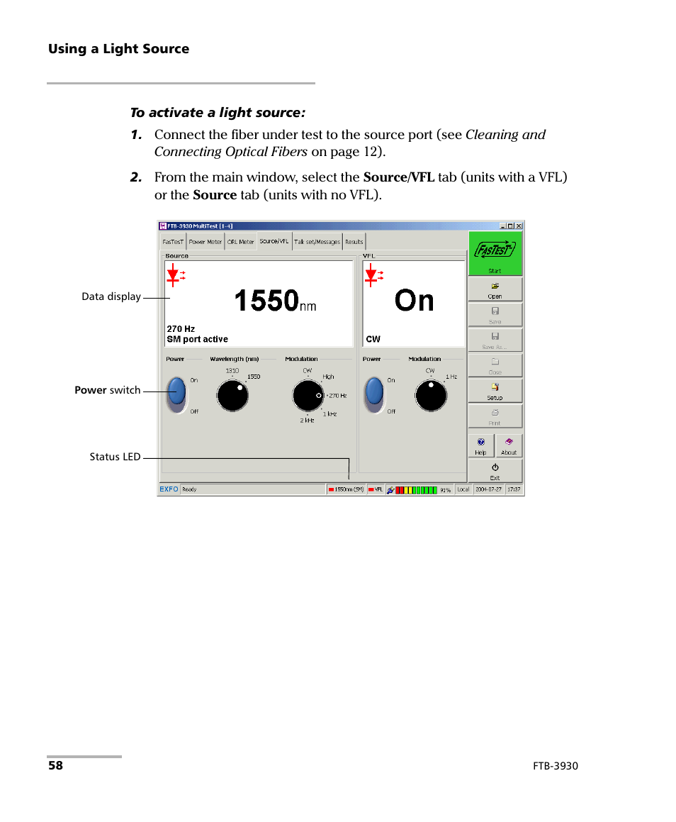 EXFO FTB-3930 MultiTest User Manual | Page 64 / 101