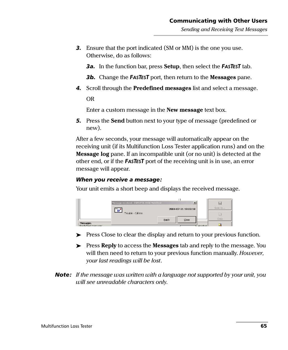 EXFO FTB-3930 MultiTest User Manual | Page 71 / 101