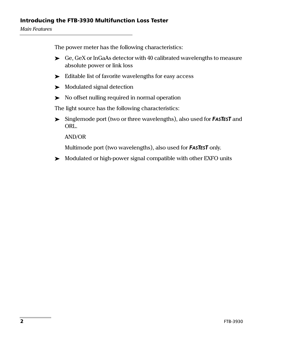 EXFO FTB-3930 MultiTest User Manual | Page 8 / 101
