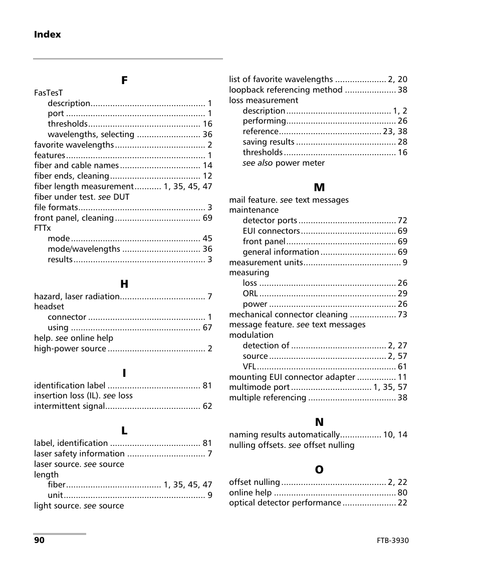 EXFO FTB-3930 MultiTest User Manual | Page 96 / 101