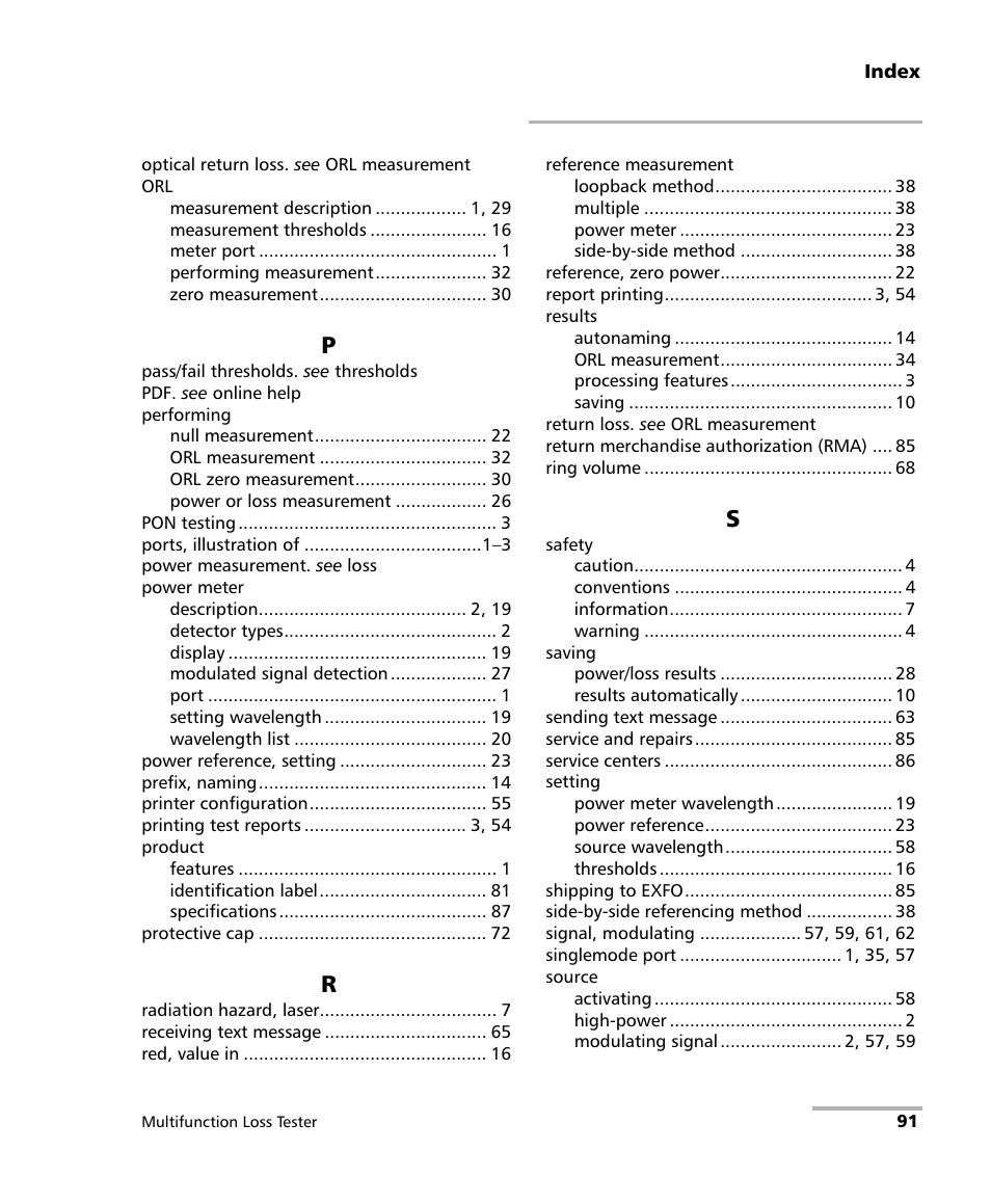 EXFO FTB-3930 MultiTest User Manual | Page 97 / 101