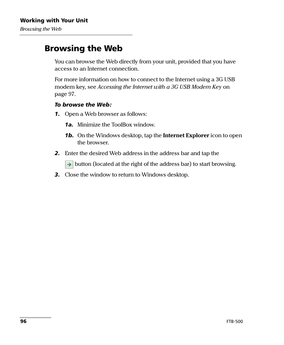 Browsing the web | EXFO FTB-500 (Window XP) User Manual | Page 106 / 405