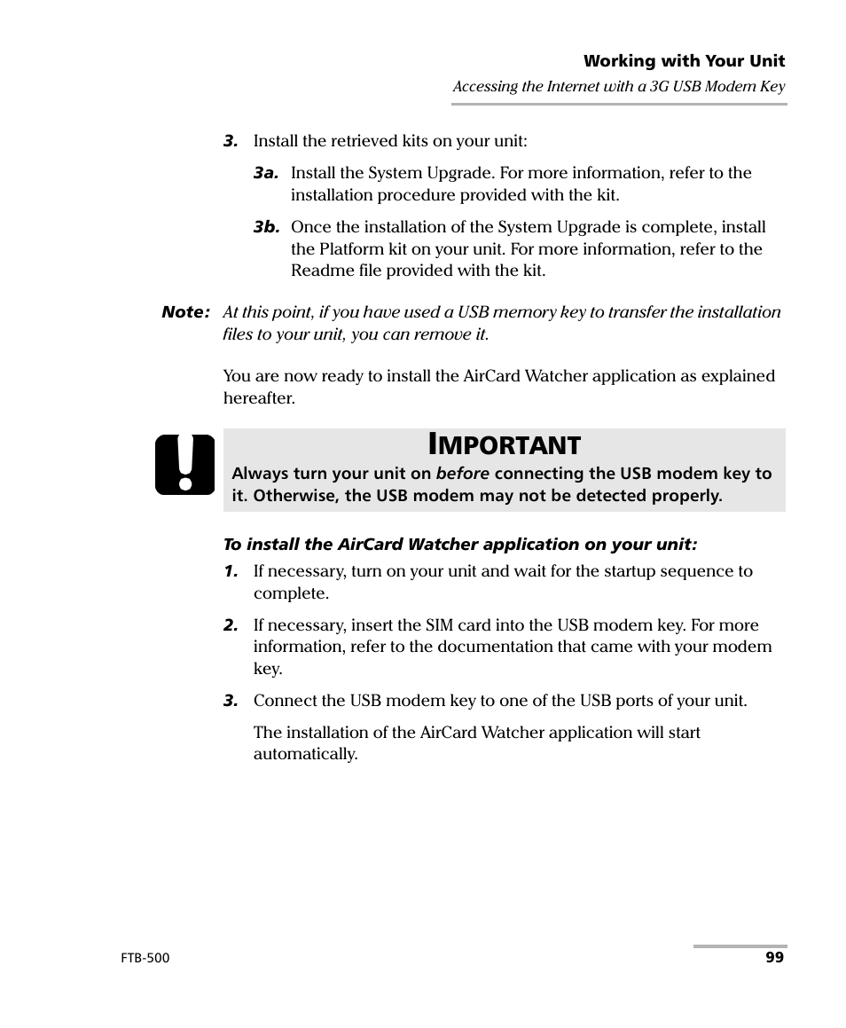 Mportant | EXFO FTB-500 (Window XP) User Manual | Page 109 / 405